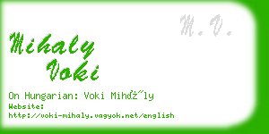 mihaly voki business card